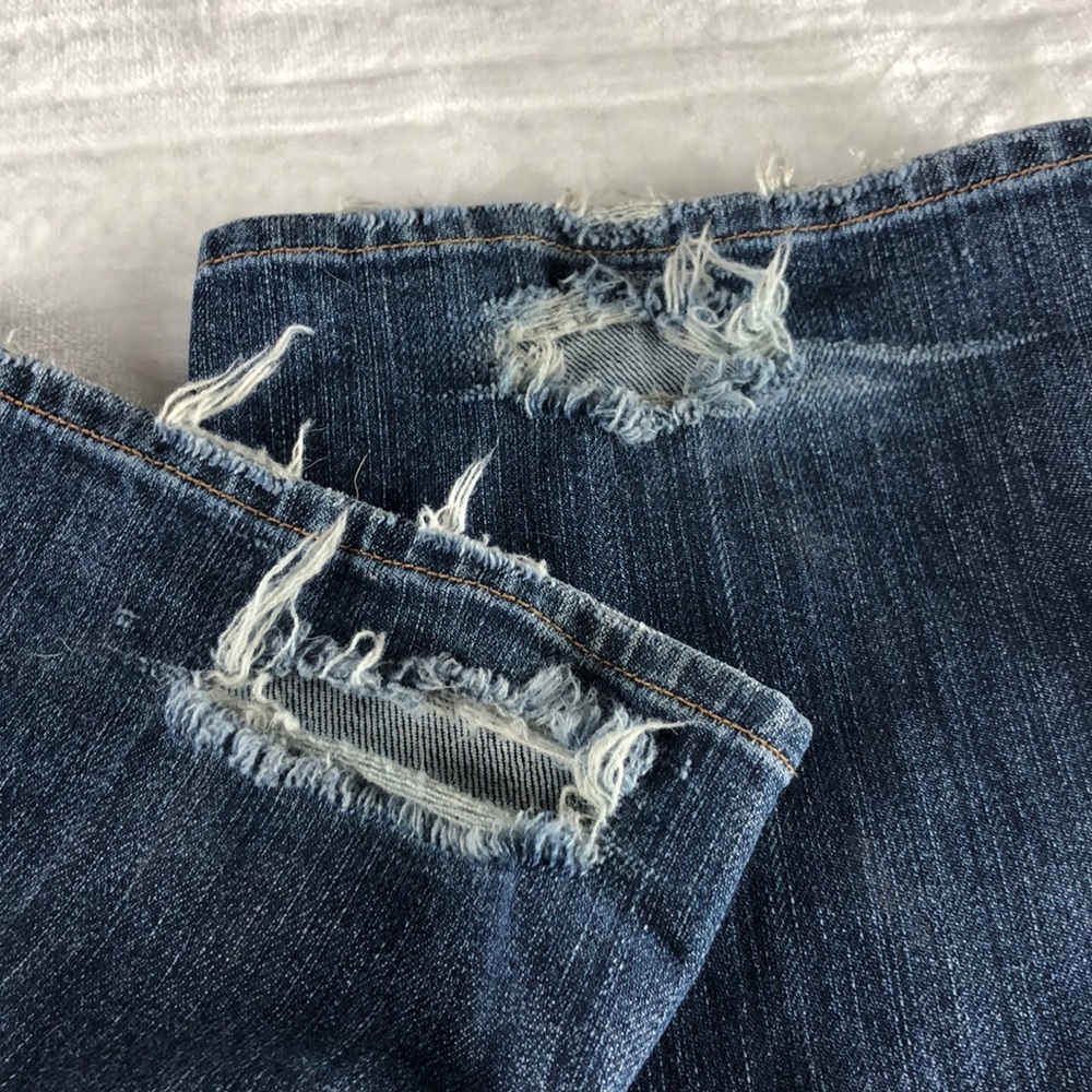 7 FAM Distressed Bootcut Sz 27 medium Wash Jeans - Picture 7 of 8